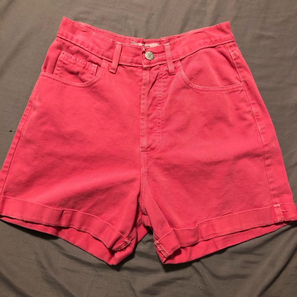 Pink vintage high rise shorts guess